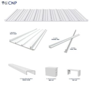 แผ่นหลังคาไวนิล VG Snow Roof Pro